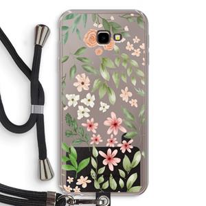 CaseCompany Botanical sweet flower heaven: Samsung Galaxy J4 Plus Transparant Hoesje met koord