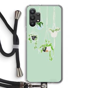 CaseCompany Hang In There: Samsung Galaxy A32 5G Transparant Hoesje met koord