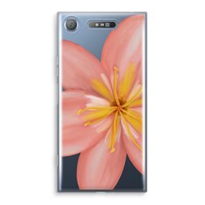 CaseCompany Pink Ellila Flower: Sony Xperia XZ1 Transparant Hoesje
