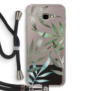 CaseCompany Tropical watercolor leaves: Samsung Galaxy J4 Plus Transparant Hoesje met koord