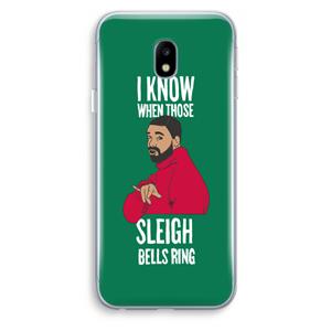 CaseCompany Sleigh Bells Ring: Samsung Galaxy J3 (2017) Transparant Hoesje