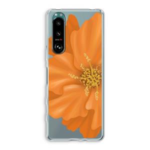 CaseCompany Orange Ellila flower: Sony Xperia 5 III Transparant Hoesje
