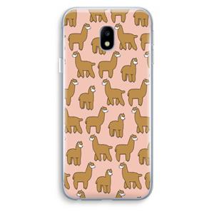 CaseCompany Alpacas: Samsung Galaxy J3 (2017) Transparant Hoesje