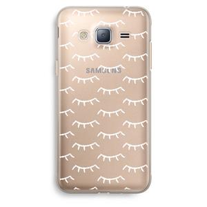 CaseCompany Wimpers: Samsung Galaxy J3 (2016) Transparant Hoesje