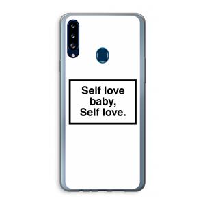 CaseCompany Self love: Samsung Galaxy A20s Transparant Hoesje