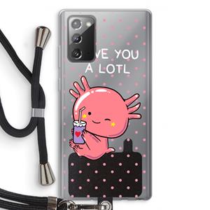 CaseCompany Love You A Lotl: Samsung Galaxy Note 20 / Note 20 5G Transparant Hoesje met koord