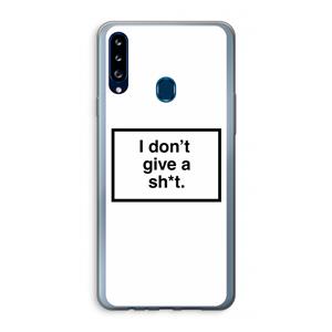 CaseCompany Don't give a shit: Samsung Galaxy A20s Transparant Hoesje