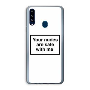 CaseCompany Safe with me: Samsung Galaxy A20s Transparant Hoesje