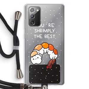 CaseCompany You're Shrimply The Best: Samsung Galaxy Note 20 / Note 20 5G Transparant Hoesje met koord