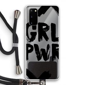 CaseCompany Girl Power #2: Samsung Galaxy S20 Transparant Hoesje met koord