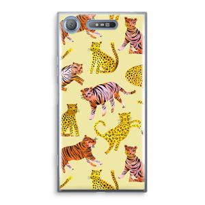 CaseCompany Cute Tigers and Leopards: Sony Xperia XZ1 Transparant Hoesje
