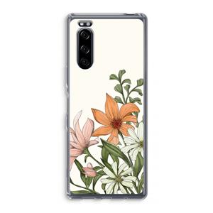 CaseCompany Floral bouquet: Sony Xperia 5 Transparant Hoesje