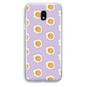 CaseCompany Bacon to my eggs #1: Samsung Galaxy J3 (2017) Transparant Hoesje