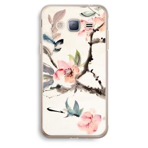 CaseCompany Japanse bloemen: Samsung Galaxy J3 (2016) Transparant Hoesje