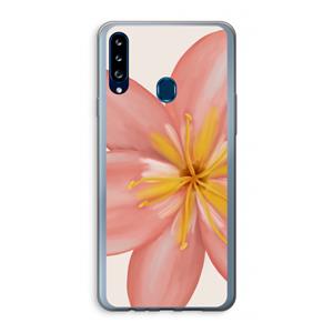 CaseCompany Pink Ellila Flower: Samsung Galaxy A20s Transparant Hoesje