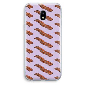 CaseCompany Bacon to my eggs #2: Samsung Galaxy J3 (2017) Transparant Hoesje