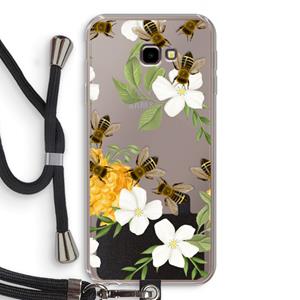 CaseCompany No flowers without bees: Samsung Galaxy J4 Plus Transparant Hoesje met koord