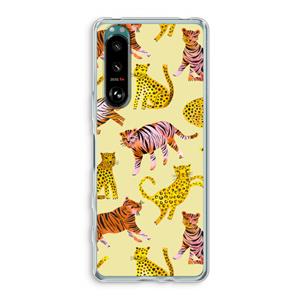 CaseCompany Cute Tigers and Leopards: Sony Xperia 5 III Transparant Hoesje