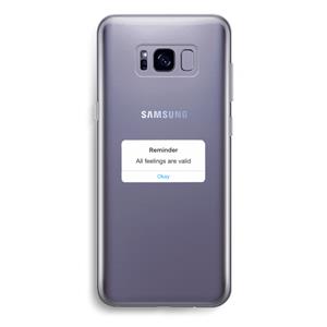 CaseCompany Reminder: Samsung Galaxy S8 Plus Transparant Hoesje