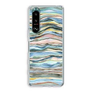 CaseCompany Watercolor Agate: Sony Xperia 5 III Transparant Hoesje