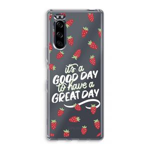 CaseCompany Don't forget to have a great day: Sony Xperia 5 Transparant Hoesje