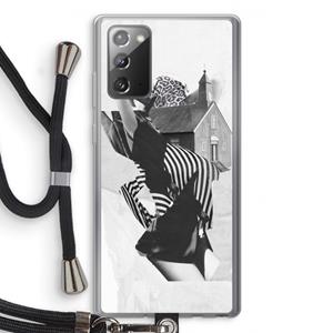 CaseCompany House: Samsung Galaxy Note 20 / Note 20 5G Transparant Hoesje met koord