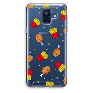 CaseCompany Chicken 'n Fries: Samsung Galaxy A6 (2018) Transparant Hoesje