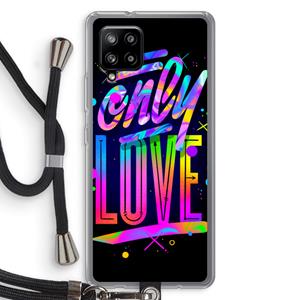 CaseCompany Only Love: Samsung Galaxy A42 5G Transparant Hoesje met koord