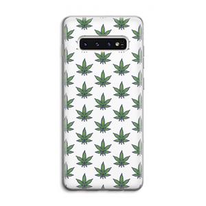 CaseCompany Weed: Samsung Galaxy S10 4G Transparant Hoesje