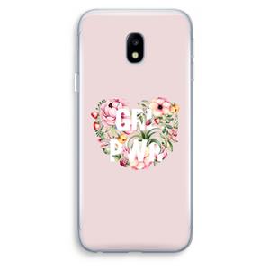 CaseCompany GRL PWR Flower: Samsung Galaxy J3 (2017) Transparant Hoesje