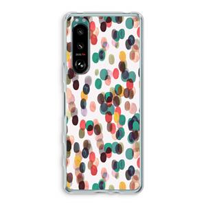 CaseCompany Tropical Dots: Sony Xperia 5 III Transparant Hoesje