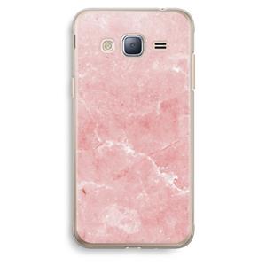 CaseCompany Roze marmer: Samsung Galaxy J3 (2016) Transparant Hoesje