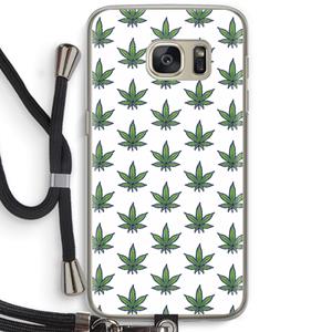 CaseCompany Weed: Samsung Galaxy S7 Transparant Hoesje met koord