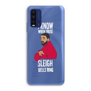 CaseCompany Sleigh Bells Ring: Xiaomi Redmi 9T Transparant Hoesje
