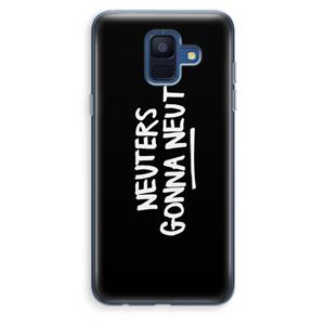 CaseCompany Neuters (zwart): Samsung Galaxy A6 (2018) Transparant Hoesje