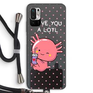 CaseCompany Love You A Lotl: Xiaomi Redmi Note 10 5G Transparant Hoesje met koord