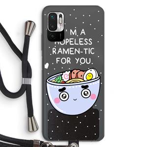 CaseCompany I'm A Hopeless Ramen-Tic For You: Xiaomi Redmi Note 10 5G Transparant Hoesje met koord