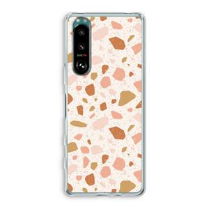 CaseCompany Terrazzo N°18: Sony Xperia 5 III Transparant Hoesje