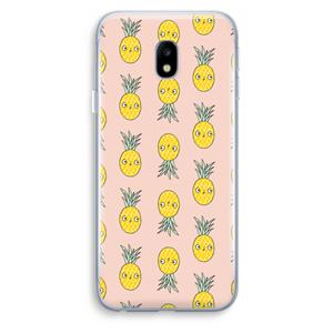 CaseCompany Ananas: Samsung Galaxy J3 (2017) Transparant Hoesje