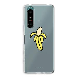 CaseCompany Banana: Sony Xperia 5 III Transparant Hoesje