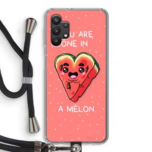 CaseCompany One In A Melon: Samsung Galaxy A32 5G Transparant Hoesje met koord