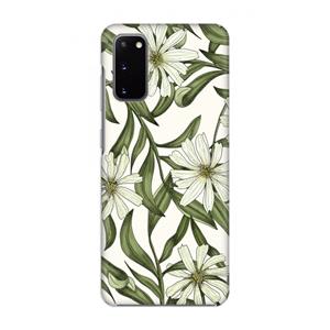 CaseCompany Wit bloemenpatroon: Volledig geprint Samsung Galaxy S20 Hoesje