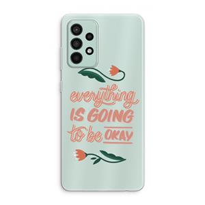 CaseCompany Optimistic flower girl: Samsung Galaxy A52s 5G Transparant Hoesje
