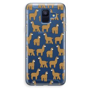 CaseCompany Alpacas: Samsung Galaxy A6 (2018) Transparant Hoesje