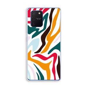 CaseCompany Colored Zebra: Samsung Galaxy Note 10 Lite Transparant Hoesje