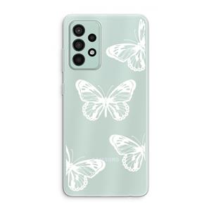 CaseCompany White butterfly: Samsung Galaxy A52s 5G Transparant Hoesje