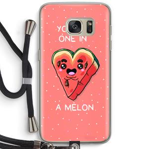 CaseCompany One In A Melon: Samsung Galaxy S7 Transparant Hoesje met koord