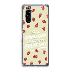 CaseCompany Don't forget to have a great day: Sony Xperia 5 Transparant Hoesje