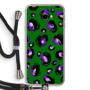 CaseCompany Green Cheetah: Samsung Galaxy J4 Plus Transparant Hoesje met koord