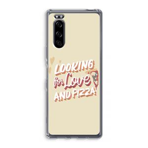 CaseCompany Pizza is the answer: Sony Xperia 5 Transparant Hoesje